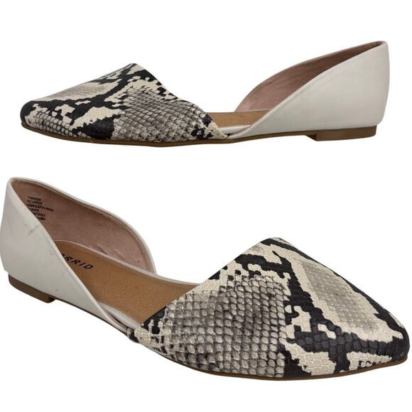 torrid Shoes - Torrid Ballet Flat Womens Size 9 Wide Snake Reptile D'Orsay Slip On Faux Leather
